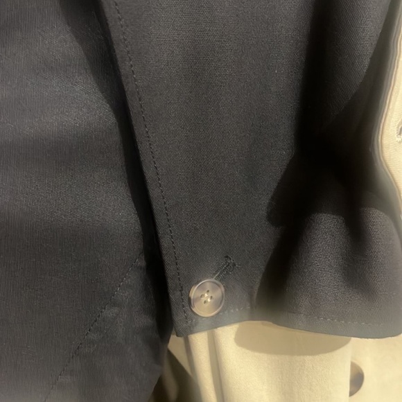 NWT 2nd day Two-Tone Black and Tan Trench Coat - Picture 5 of 14